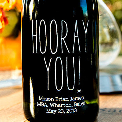 Hooray You! Etched Wine