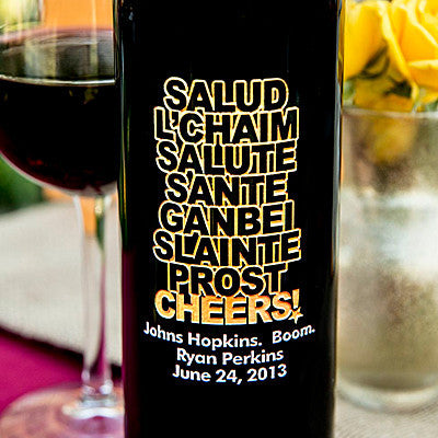 Worldwide Cheers Etched Wine