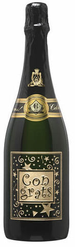 Congrats & Confetti Etched Wine
