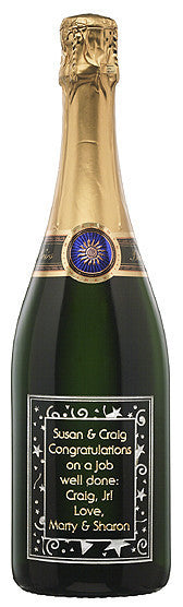 Festive Etched Frame Etched Wine