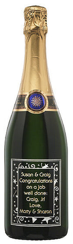 Festive Etched Frame Etched Wine