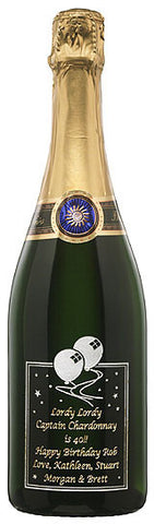 Balloons & Confetti! Etched Wine
