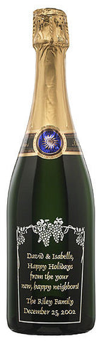 Wine Country Elegance Etched Wine