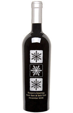 Triple Snowflake Etched Wine